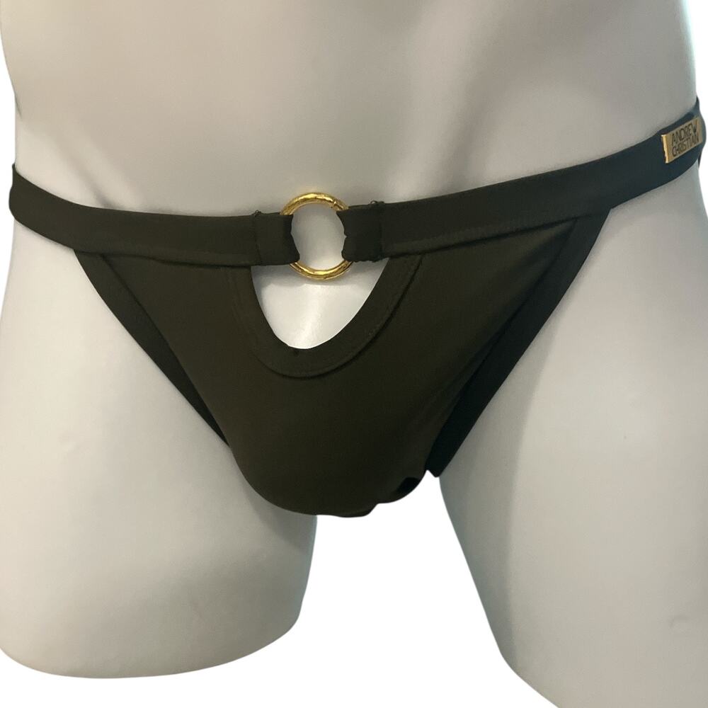 Andrew Christian Savoy Ring Bikini Olive XL Extra Large - Picture 8 of 14